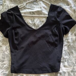 Lululemon Athletica Black Crop Top